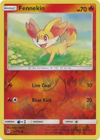 Forbidden Light Fennekin #15/131 reverse holo